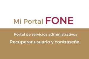 Mi Portal FONE SEP: recuperar usuario y contraseña